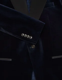 Velvet Single Breasted Tuxedo Jacket