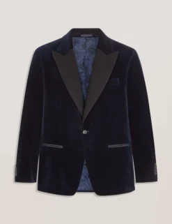 Velvet Single Breasted Tuxedo Jacket