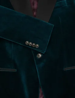 Velvet Single Breasted Tuxedo Jacket