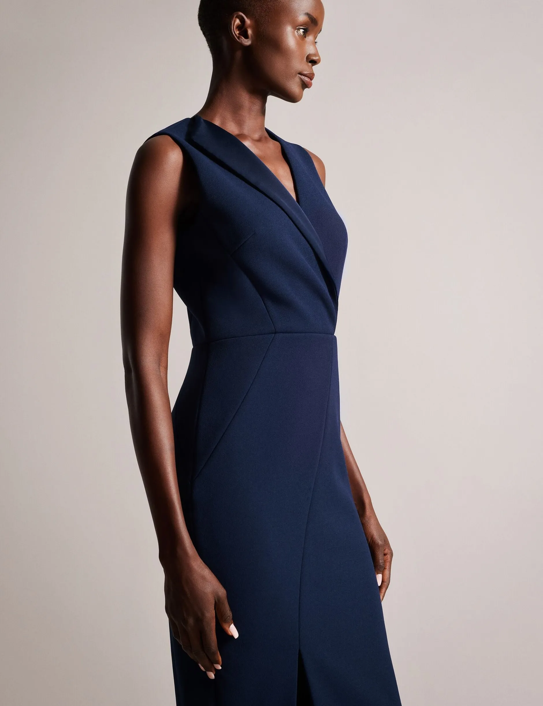 V Neck Bodycon Midi dress