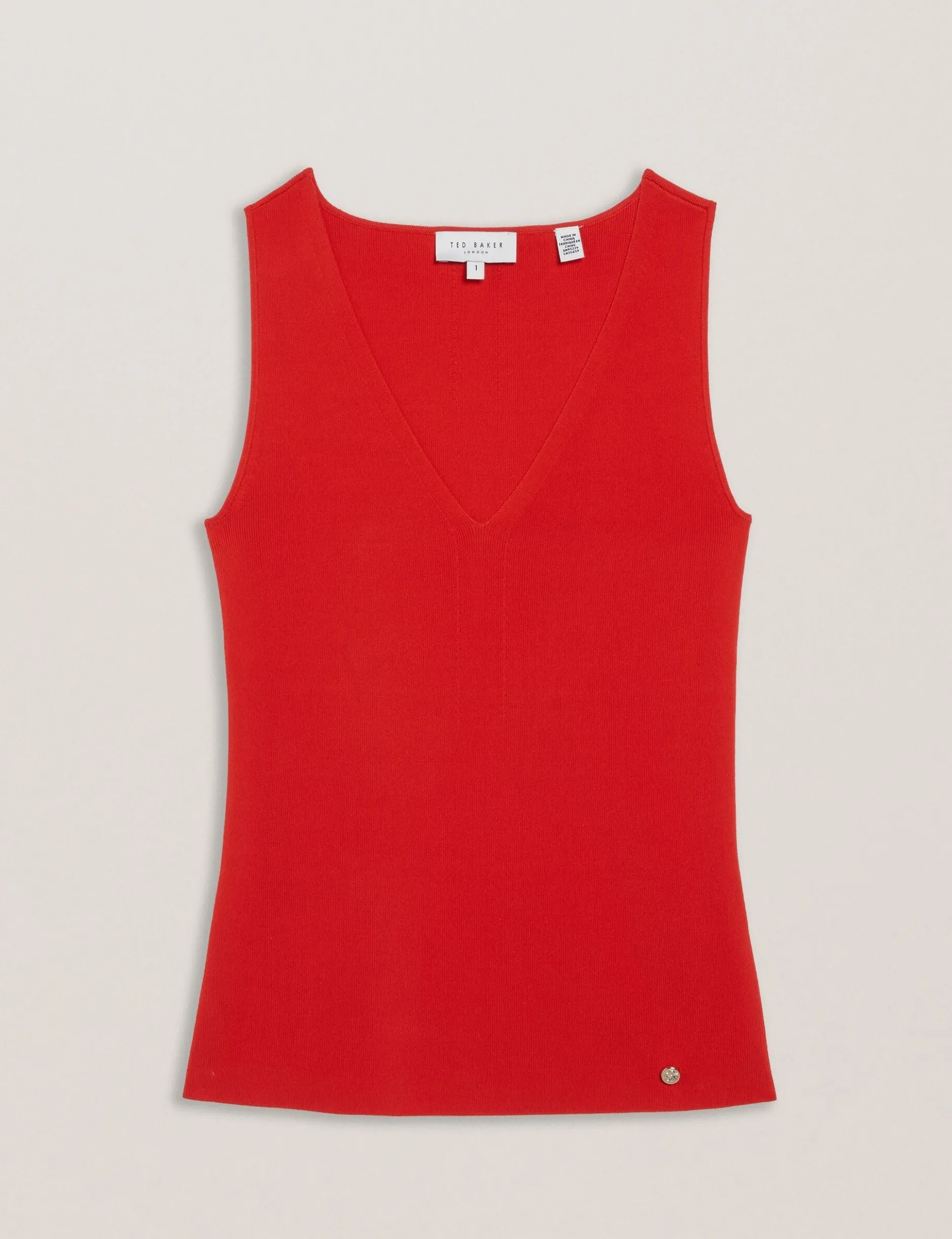 V Neck Sleeveless Top