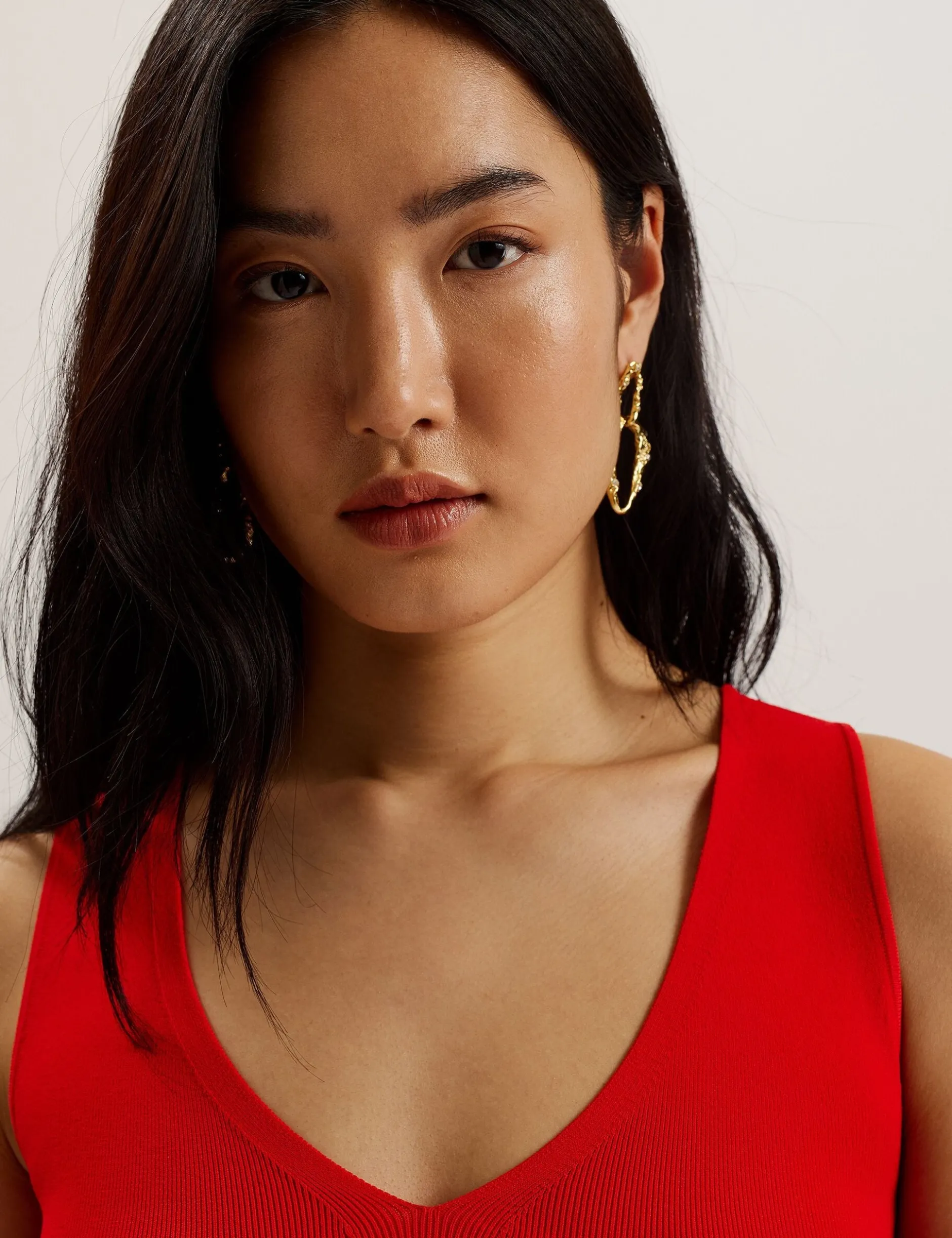 V Neck Sleeveless Top