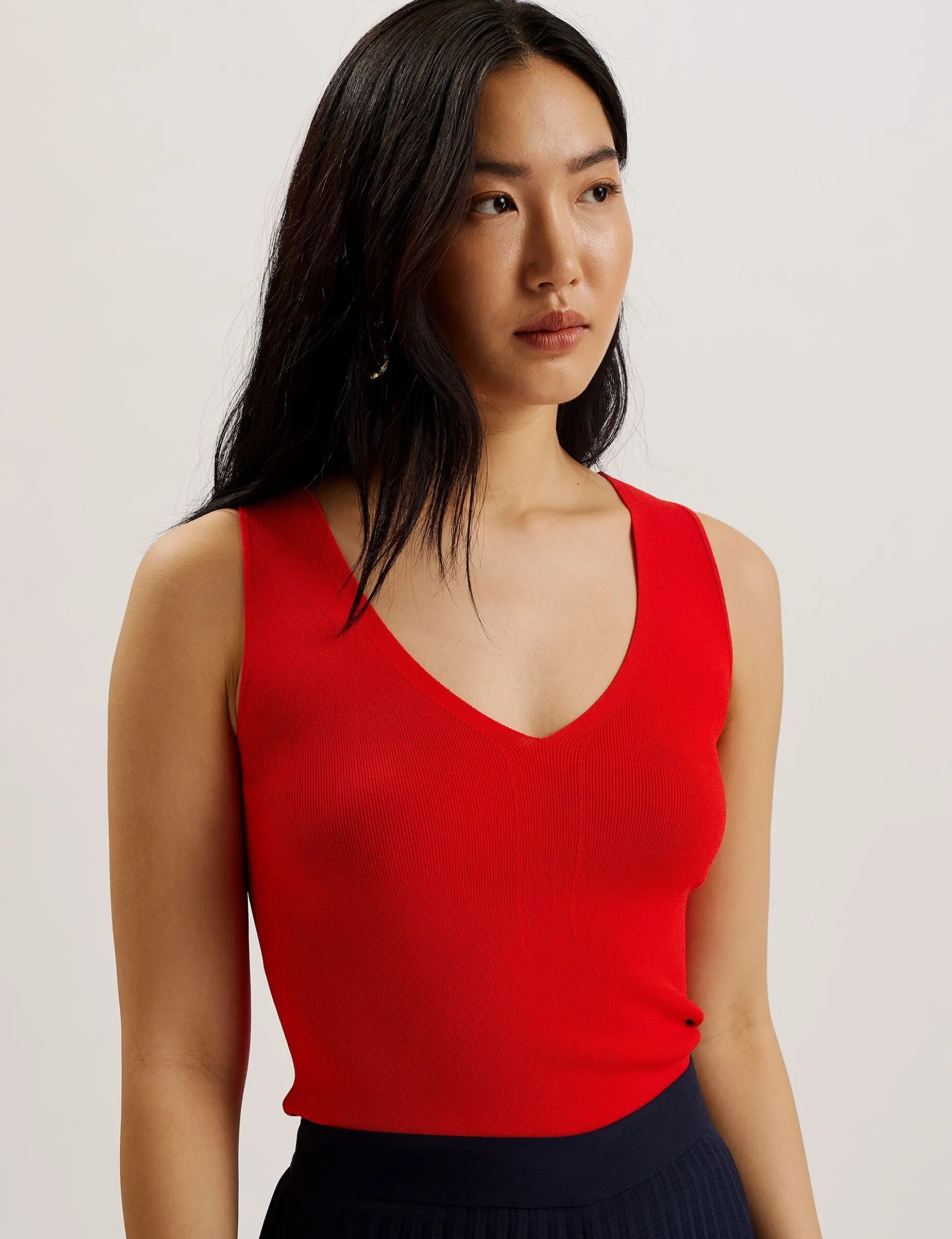 V Neck Sleeveless Top