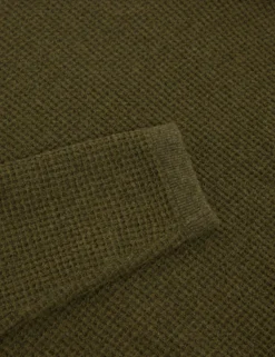 Waffle Knit Crew Neck Jumper