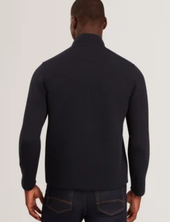 Waffle Knit Quarter Zip Sweatshirt