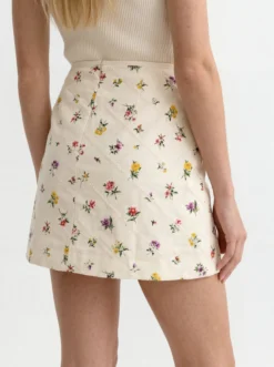Wildflower Embroidered Mini Skirt