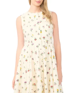Wildflower Sleeveless Smock Midi Dress