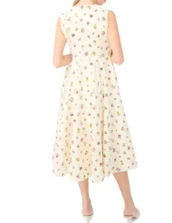 Wildflower Sleeveless Smock Midi Dress