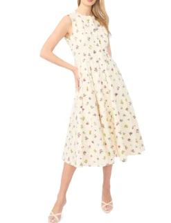 Wildflower Sleeveless Smock Midi Dress