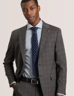 Window Check Modern Fit Suit Jacket