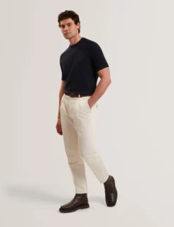 Wool Blend Ribbed Raglan T-Shirt