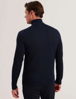 Wool Quarter Zip Funnel Neck Sweater