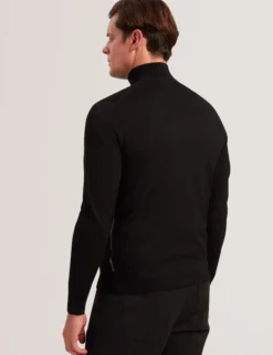 Wool Quarter Zip Funnel Neck Sweater