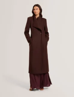 Wool Rich Hourglass Longline Wrap Coat