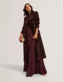 Wool Rich Hourglass Longline Wrap Coat