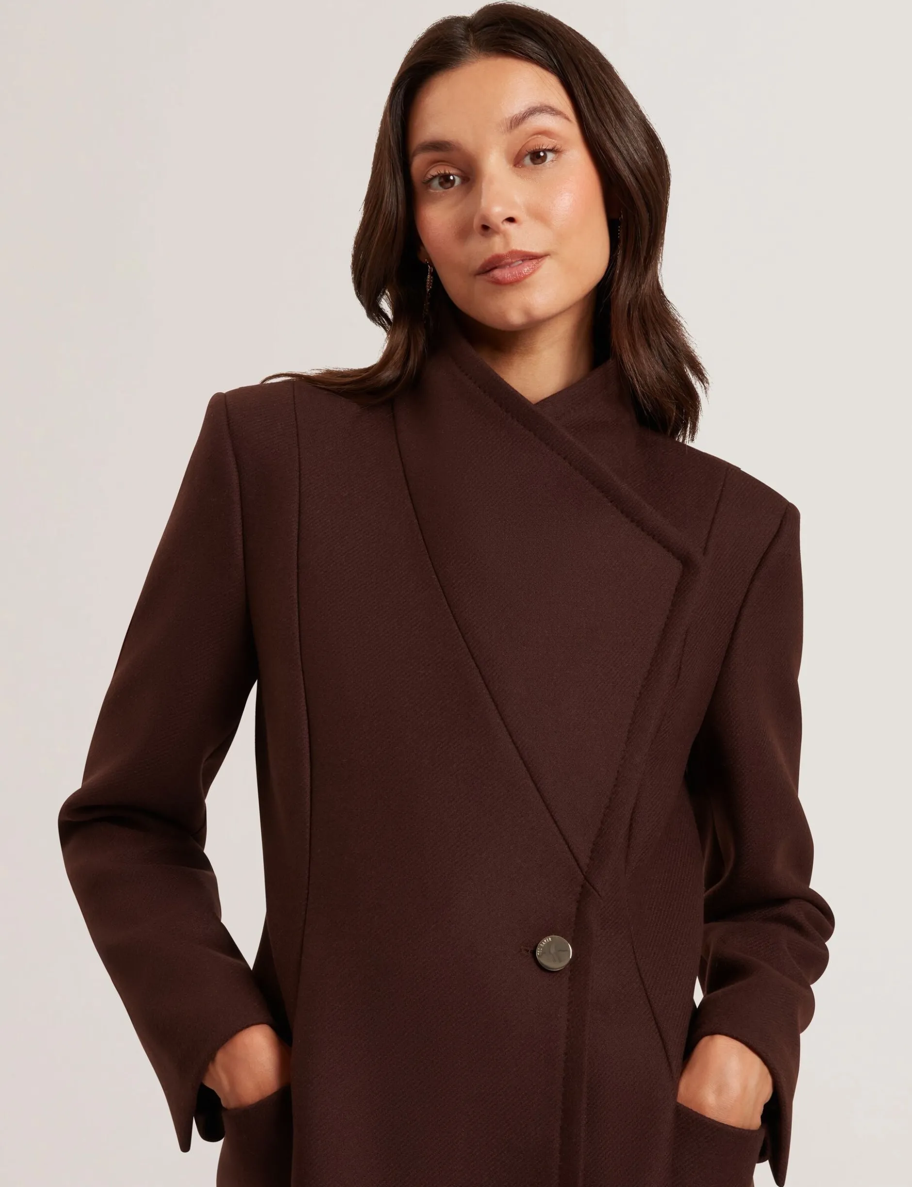 Wool Rich Hourglass Longline Wrap Coat