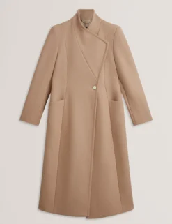 Wool Rich Hourglass Longline Wrap Coat