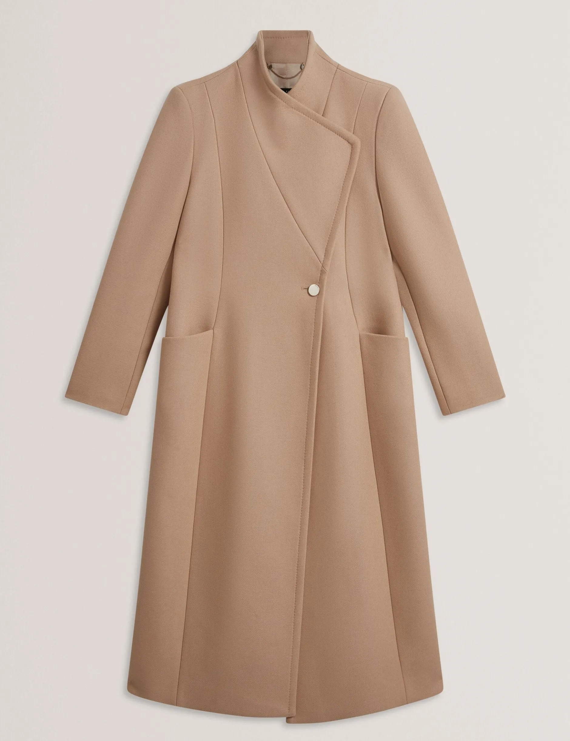 Wool Rich Hourglass Longline Wrap Coat