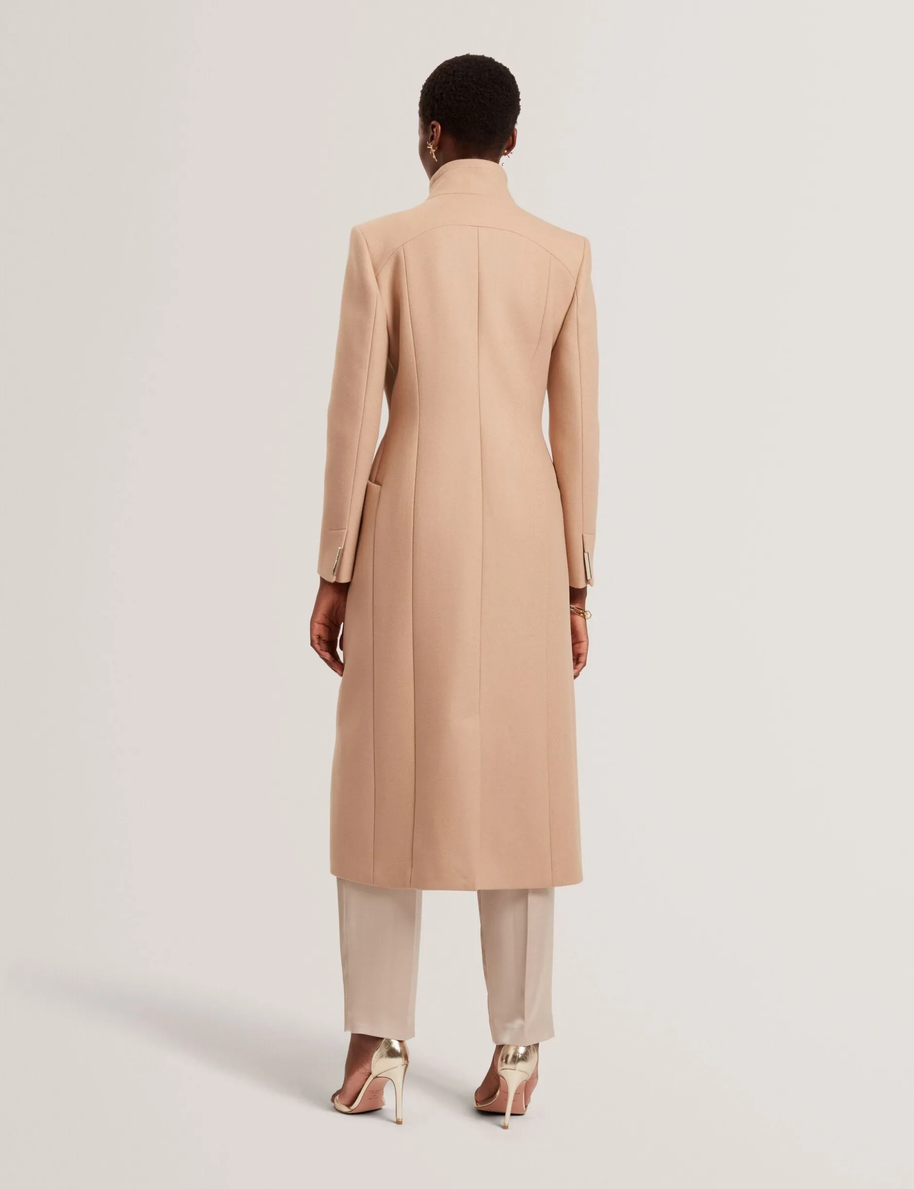 Wool Rich Hourglass Longline Wrap Coat