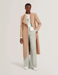 Wool Rich Hourglass Longline Wrap Coat