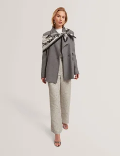Wool Rich Hourglass Short Wrap Coat