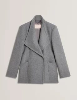 Wool Rich Hourglass Short Wrap Coat