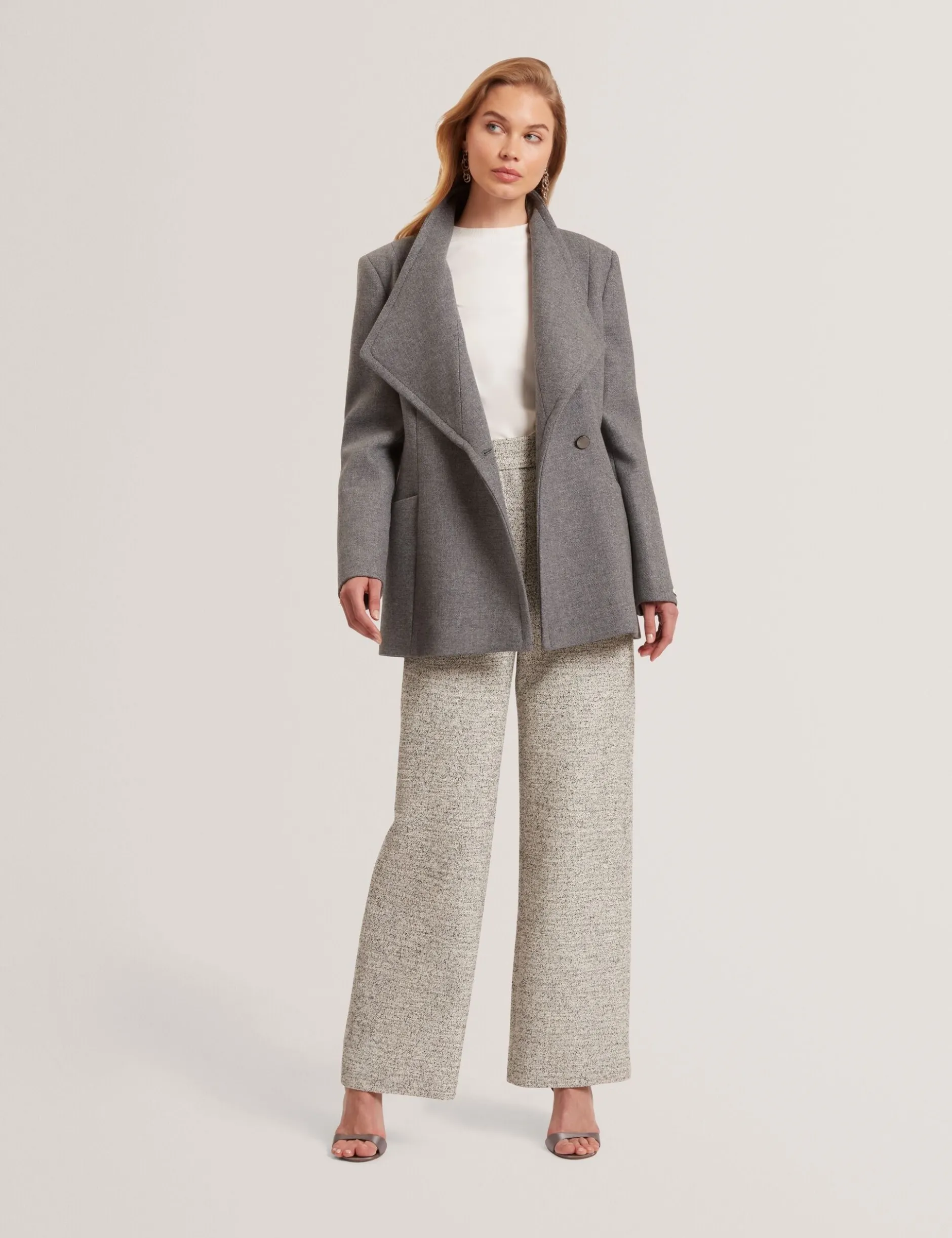 Wool Rich Hourglass Short Wrap Coat