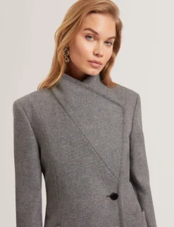 Wool Rich Hourglass Short Wrap Coat