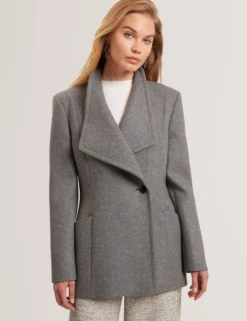 Wool Rich Hourglass Short Wrap Coat