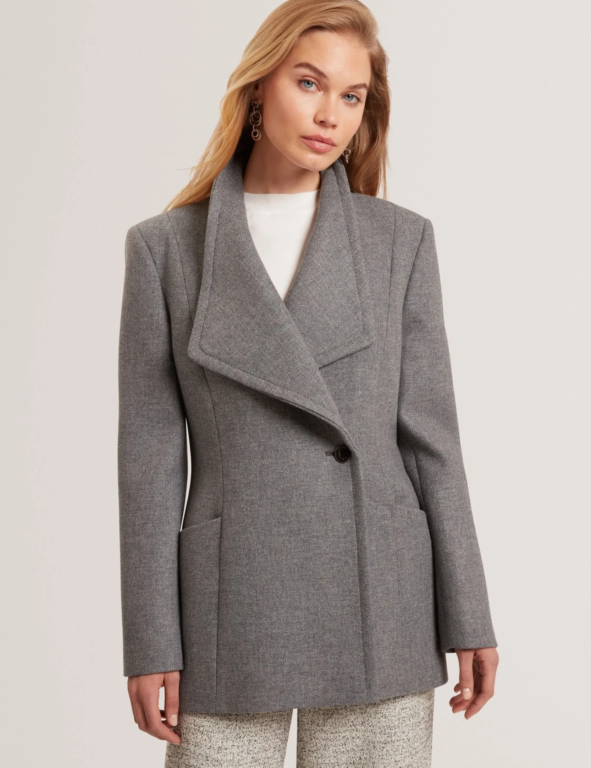 Wool Rich Hourglass Short Wrap Coat