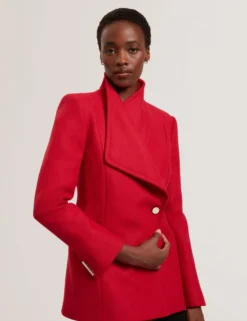 Wool Rich Hourglass Short Wrap Coat