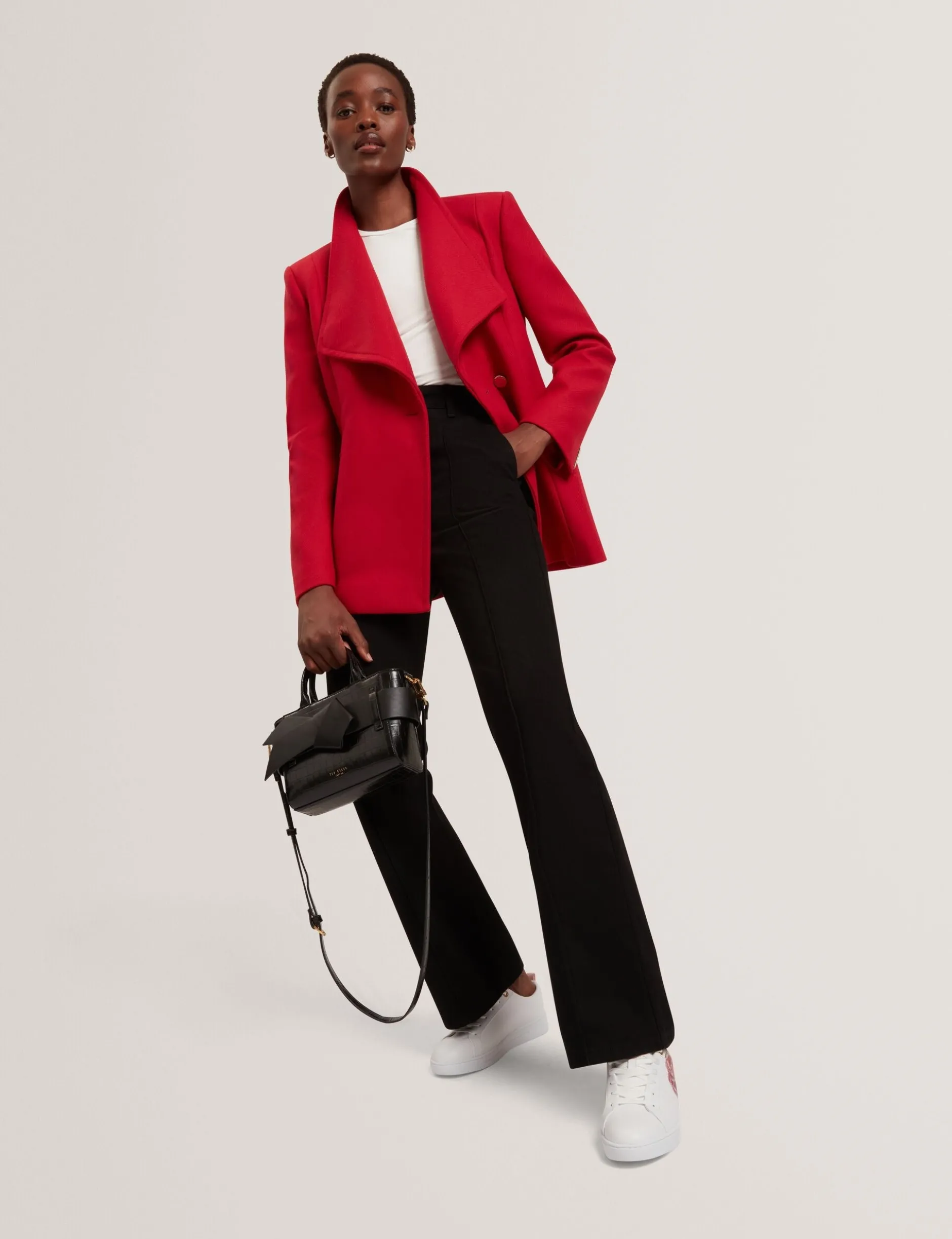 Wool Rich Hourglass Short Wrap Coat