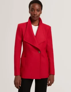 Wool Rich Hourglass Short Wrap Coat