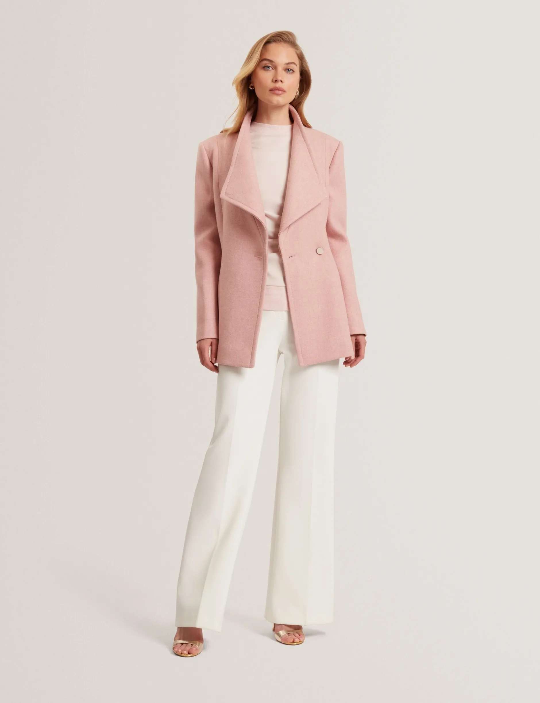 Wool Rich Hourglass Short Wrap Coat