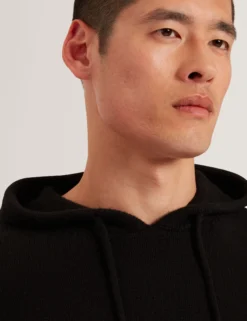 Wool Rich Knit Long Sleeve Hoodie