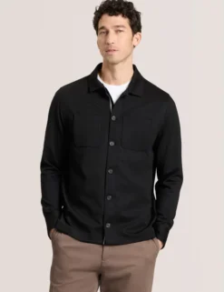 Woven Button Through Shirt Jacket