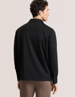 Woven Button Through Shirt Jacket