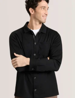 Woven Button Through Shirt Jacket
