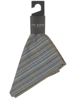 Woven Stripe Silk Pocket Square