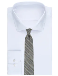 Woven Stripe Silk Tie