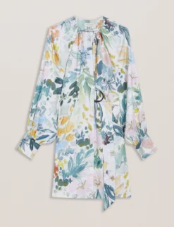 Wrap Front Floral Mini Dress