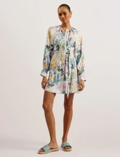 Wrap Front Floral Mini Dress