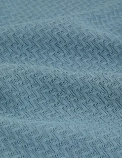 Zig Zag Knit Open Neck Polo