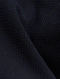 Zig Zag Texture Knit Crew Neck T-Shirt