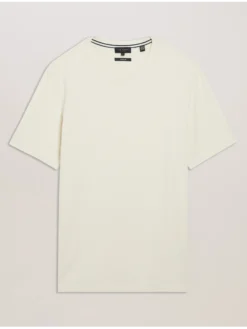 Zig Zag Texture Knitted Cotton T-Shirt