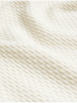 Zig Zag Texture Knitted Cotton T-Shirt