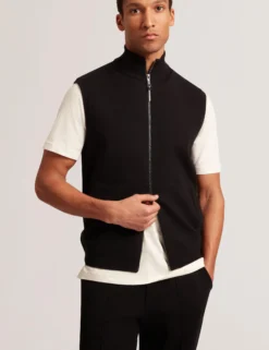 Zip-Through Funnel Neck Gillet